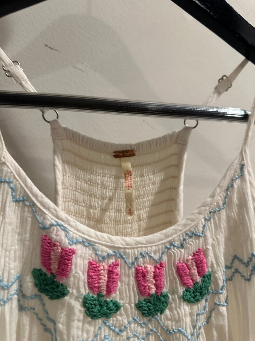 FREE PEOPLE Tip Toeing Tulip Midi Dress in Whisper White Size Small - Picture 6 of 13